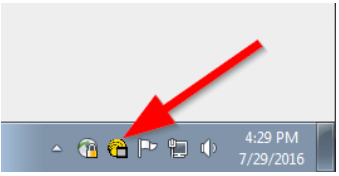 Alertus yellow icon is active on Windows