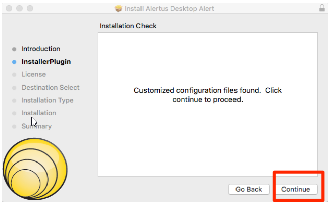 Alertus Mac Install Continue 2