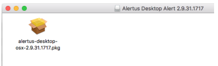 Alertus Mac pkg file.