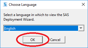 SAS 9.4 Install Choose Language